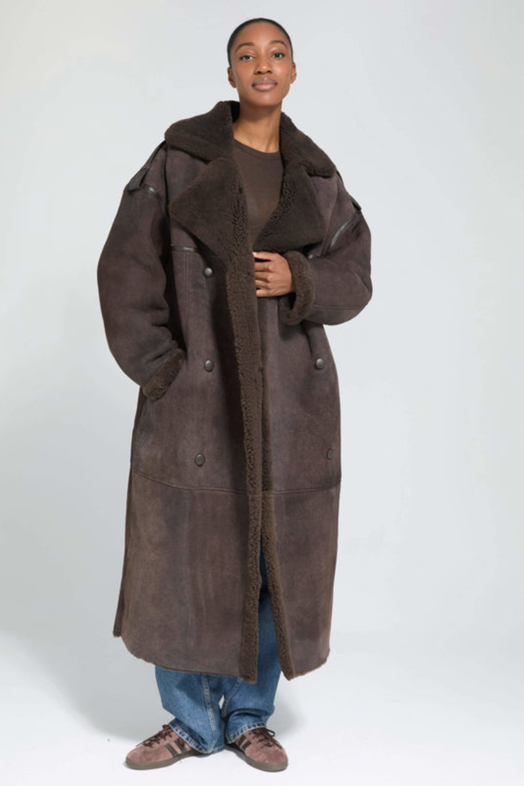 Aurelian Shearling Long Coat