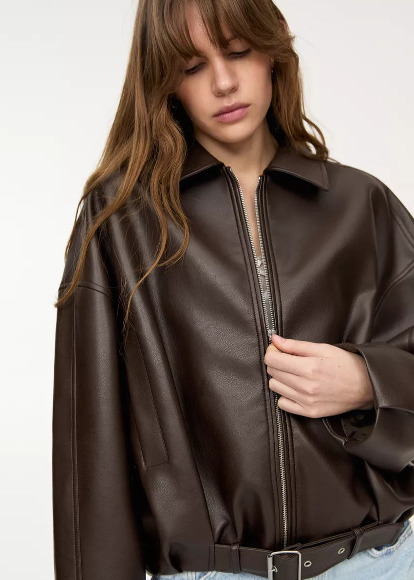 Blouson Élora Cuir – Édition Luxe
